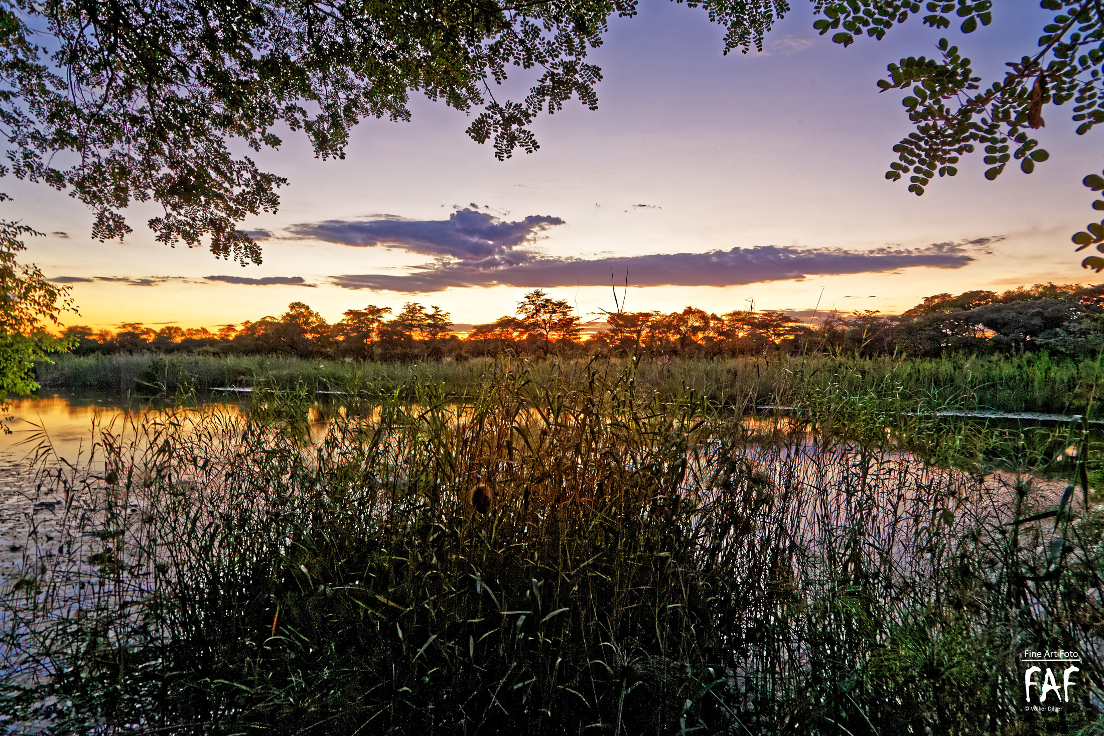 Sunset at Kwando RiverSun